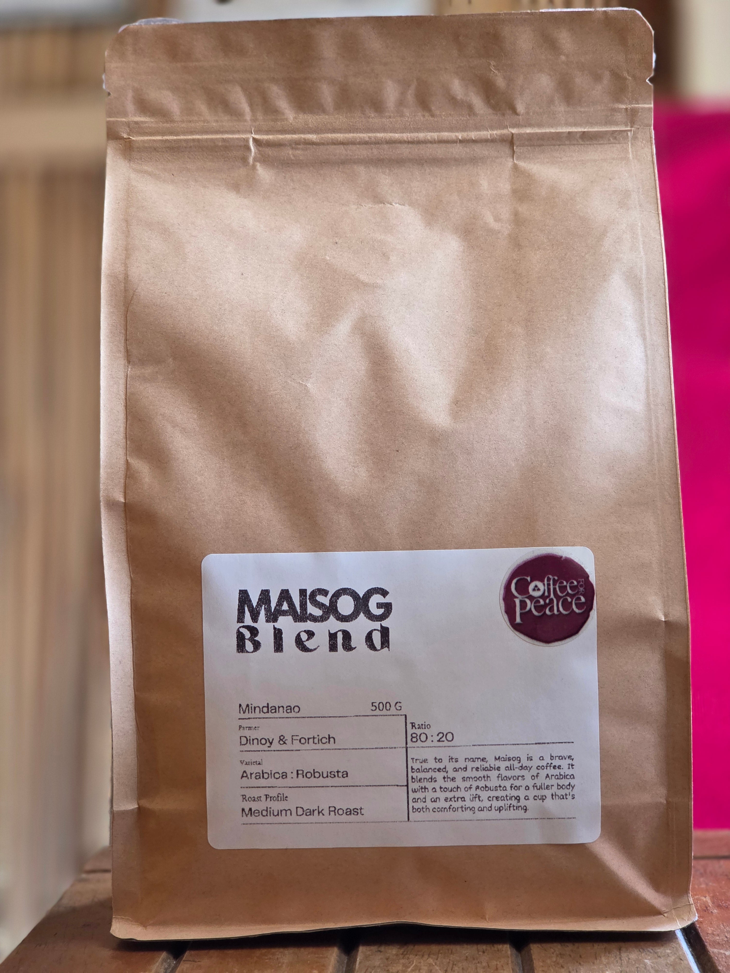 Maisog Blend 80/20 - Mindanao Medium Dark Espresso Roast | Coffee for Peace