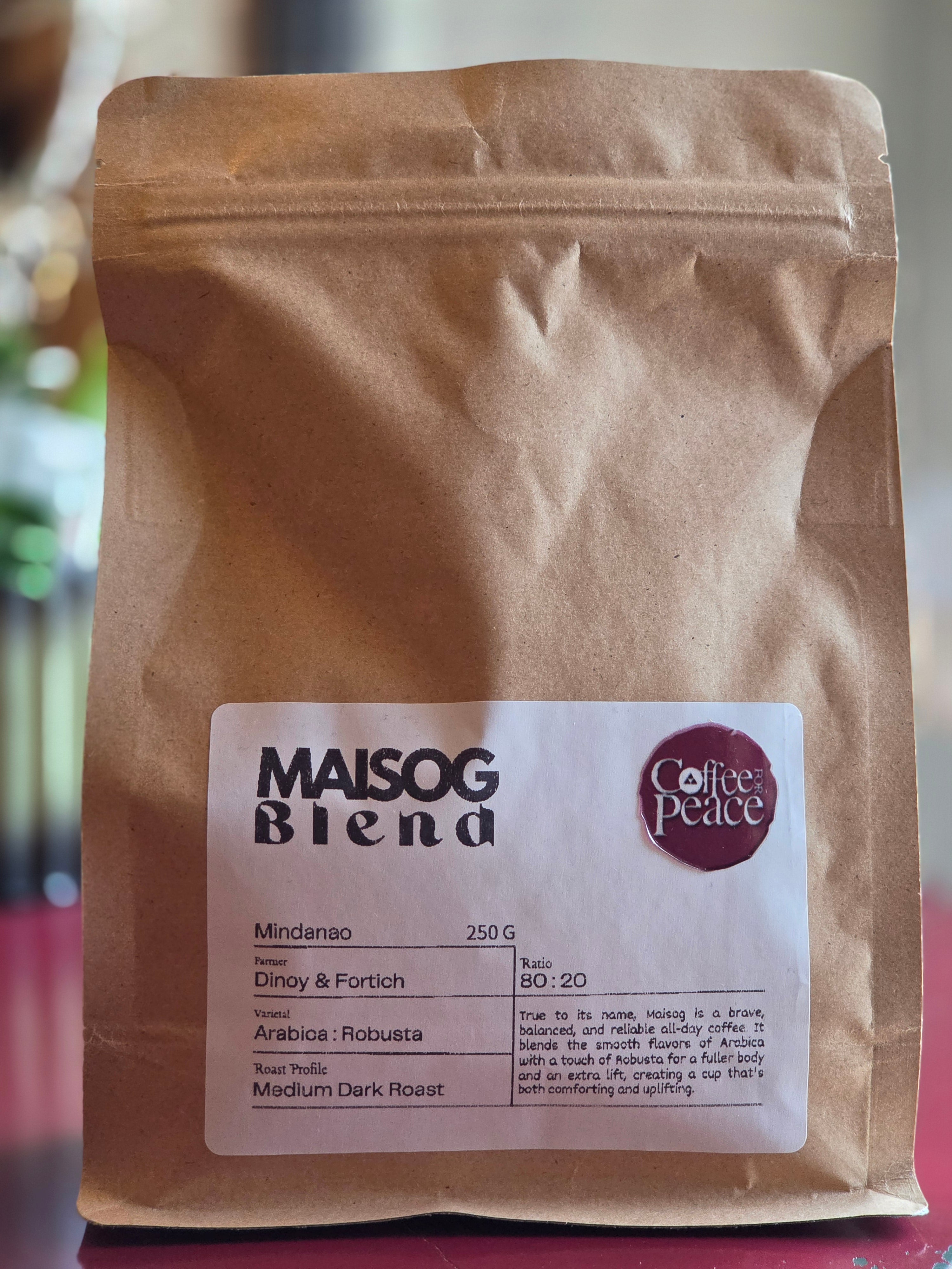 Maisog Blend 80/20 - Mindanao Medium Dark Espresso Roast | Coffee for Peace